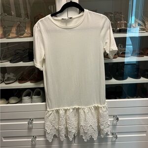 ENGLISH FACTORY cream colored dress with beautiful detail